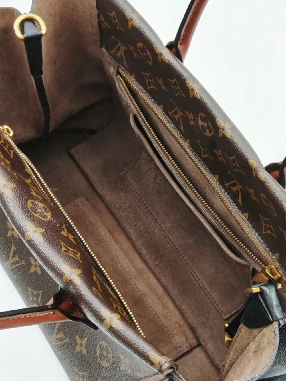 Louis Vuitton Monogram W Tote Noir Leather Shoulder Tote Bag